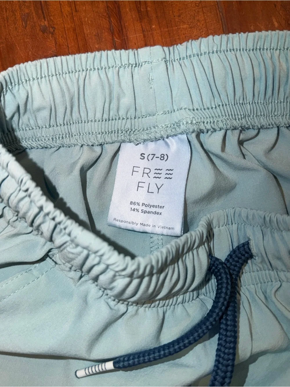 Free Fly Apparel Light Blue Kids Performance Drawstring Shorts